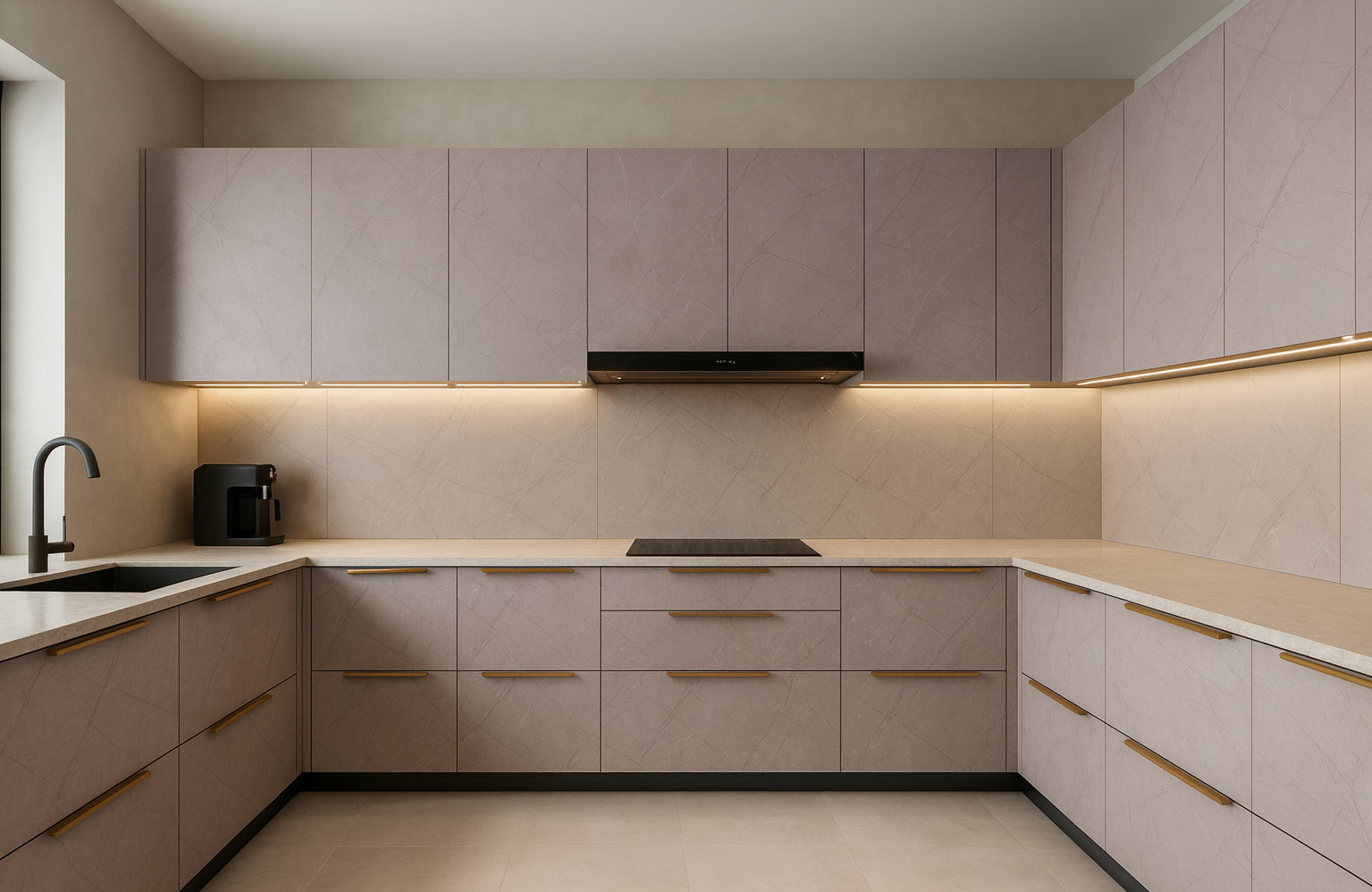 Laminate Cloud Kitchen Project in Surat